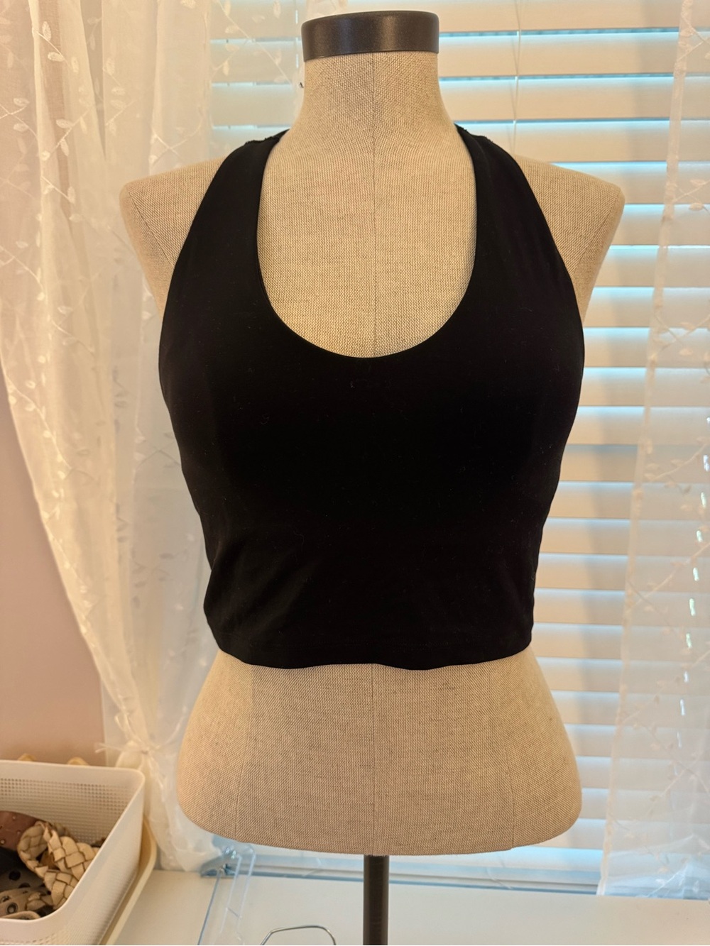 aerie Black Wireless Bralette with Minimal Logo